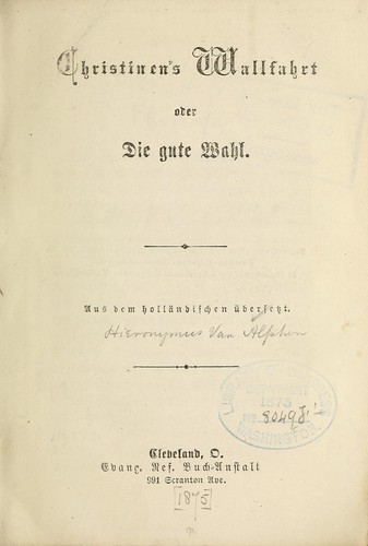 Christinen's wallfahrt oder die gute wahl