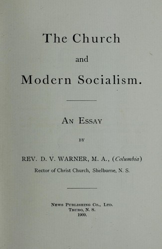 The Church and modern socialism