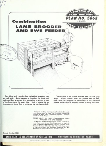 Combination lamb brooder and ewe feeder