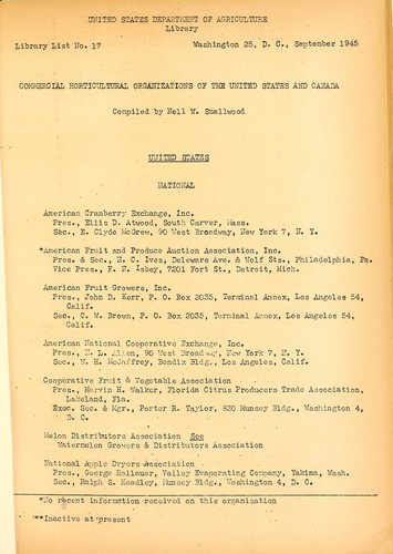 Commercial horticultural organizations of the United States and Canada