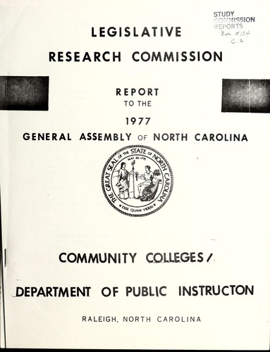 Community colleges/Department of Public Instructon [sic]