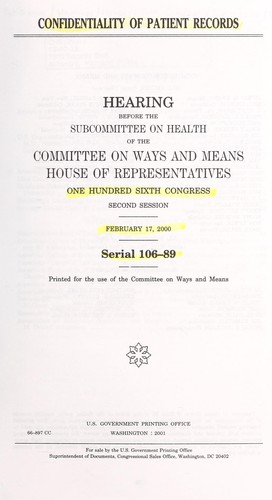 Confidentiality of patient records