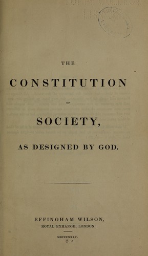 The constitution of society