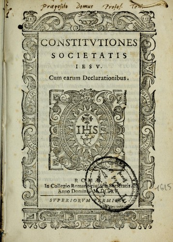 Constitvtiones Societatis Iesv