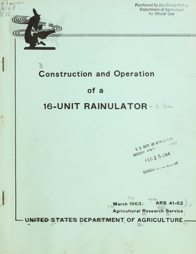 Construction and operation of a 16-unit rainulator