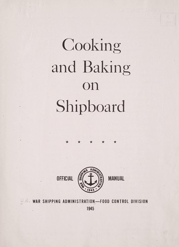 Cooking and baking on shipboard
