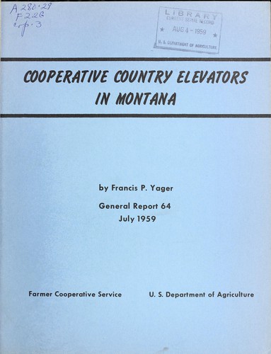 Cooperative country elevators in Montana