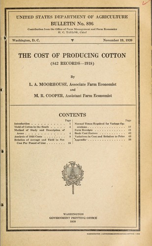 The cost of producing cotton