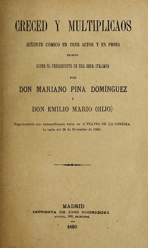Creced y multiplicaos