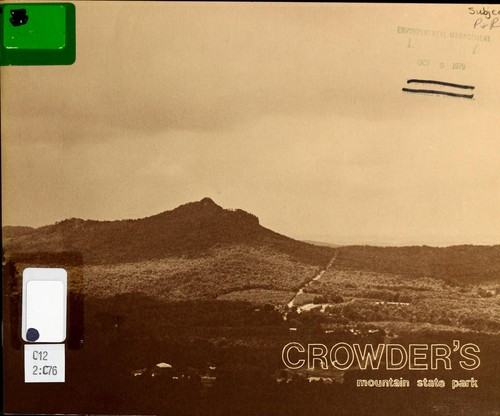 Crowder's Mountain State Park master plan
