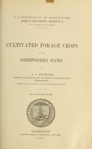 Cultivated forage crops of the Northwestern States