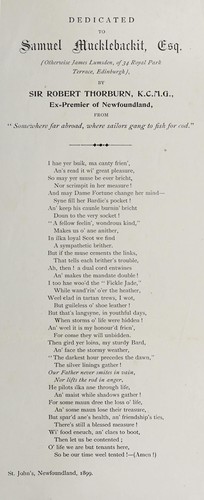 Dedicated to Samuel Mucklebackit, Esq