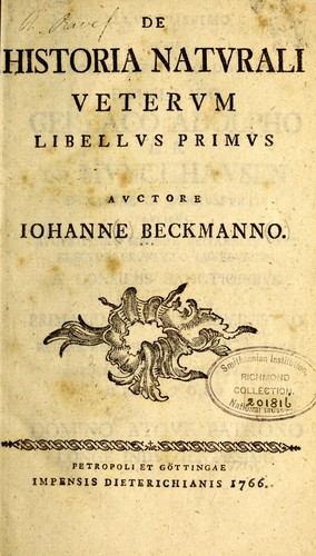 De historia natvrali vetervm, libellvs primvs