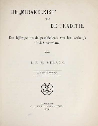 De "Mirakelkist" en de traditie