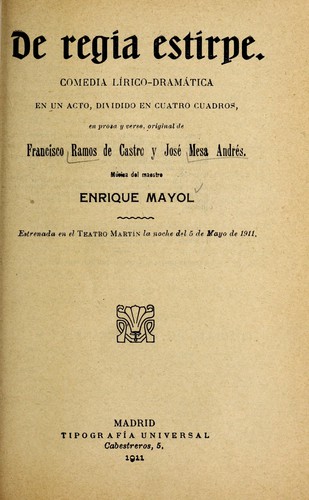 De regia estirpe