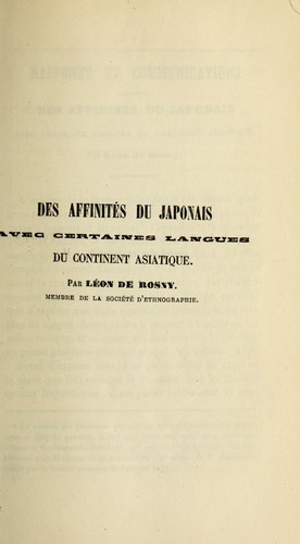 Des affinités du japonais avec certaines langues du continent asiatique