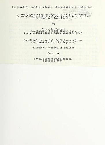 Design and construction of a CW Nd