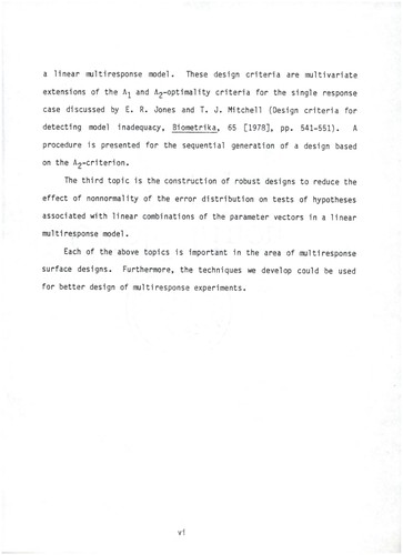 Design of experiments for multiresponse models