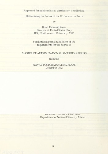 Determining the future of the US submarine force