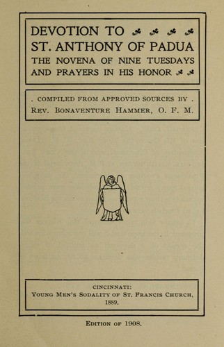 Devotion to St. Anthony of Padua