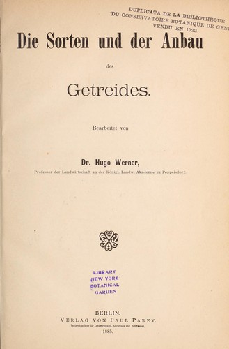 Die Sorten und die Anbau des Getreides