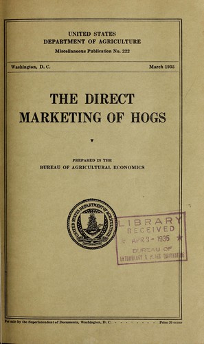 The Direct marketing of hogs
