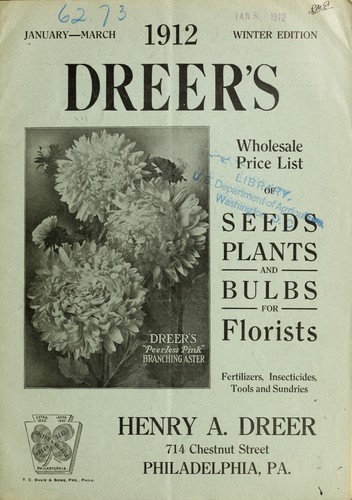 Dreer's wholesale price list of seeds plants and bulbs for florists