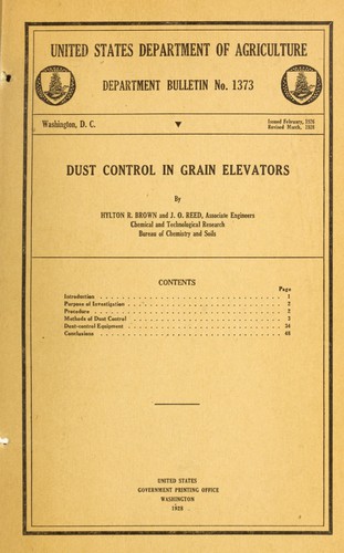 Dust control in grain elevators