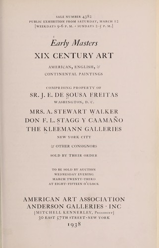 Early masters, XIX century art
