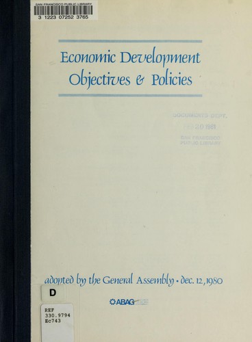 Economic development objectives & policies
