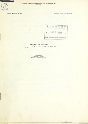 Economics of forestry