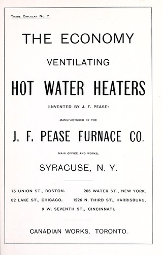 The economy ventilating hot water heaters