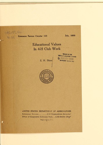 Educational values in 4-H work