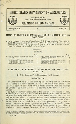 Effect of planting distances and time of shelling seed on peanut yields