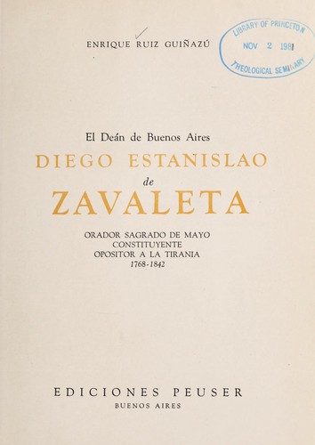 El Deán de Buenos Aires, Diego Estanislao de Zavaleta