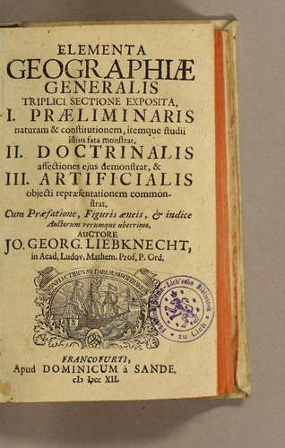 Elementa Geographiae generalis triplici sectione exposita