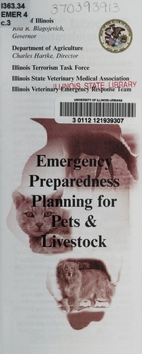 Emergency preparedness planning for pets & livestock