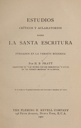 Estudios ... sobre la santa escritura