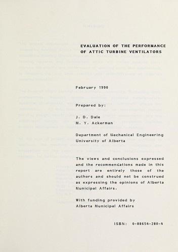 Evaluation of the performance of attic turbine ventilators