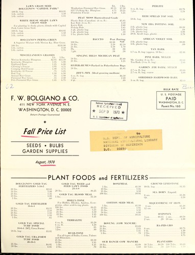 Fall price list