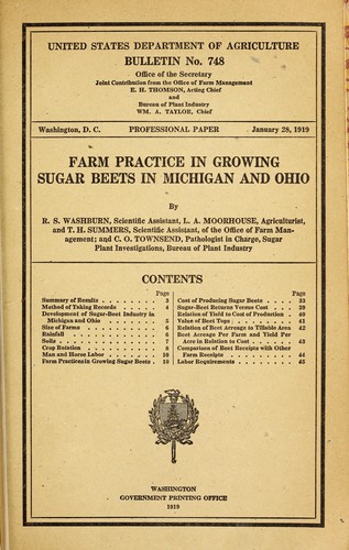 Farm practice in growing sugar beets in Michigan and Ohio