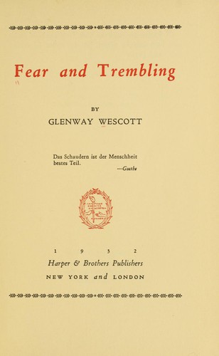 Fear and trembling