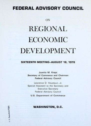 Federal Advisory Council on Regional Economic Development