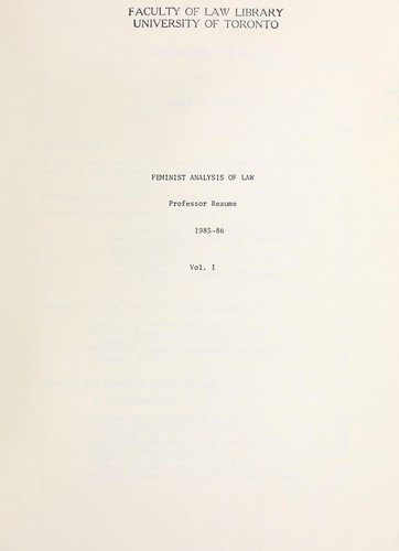 Feminist analysis of law