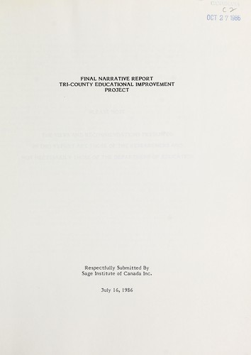 Final narrative report