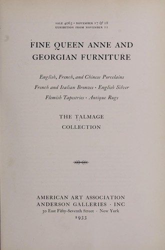 Fine Queen Anne and Georgian furniture