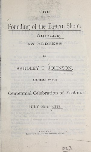The founding of the Eastern shore
