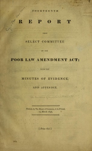 Fourteenth report with the minutes of evidence, and appendix