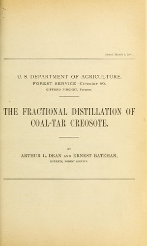 The fractional distillation of coal-tat-creosote