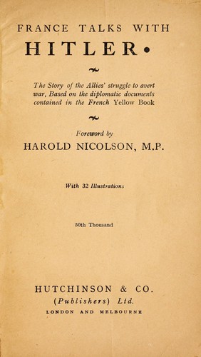 France talks with Hitler